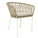 Arandas silla acero galvanizado beige cuerda textilene beige tela loneta // Exterior 100% 