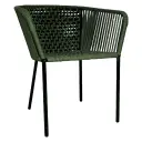 San Luis silla acero galvanizado negro cuerda textilene verde // Exterior 100% 