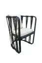 Majahuitas silla acero galvanizado negro y textilene // Exterior 100% 