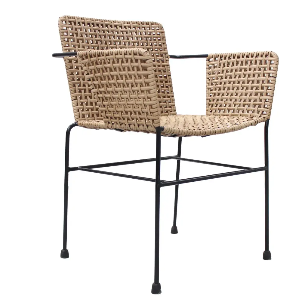Costa silla acero galvanizado negro textilene beige PEDIDO ESPECIAL 20 PZAS MIN. // Exterior 100%  