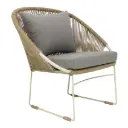 Manzanillo sillon acero galvanizado beige cuerda textilene beige cojinería en tela loneta  // Exterior 100% 