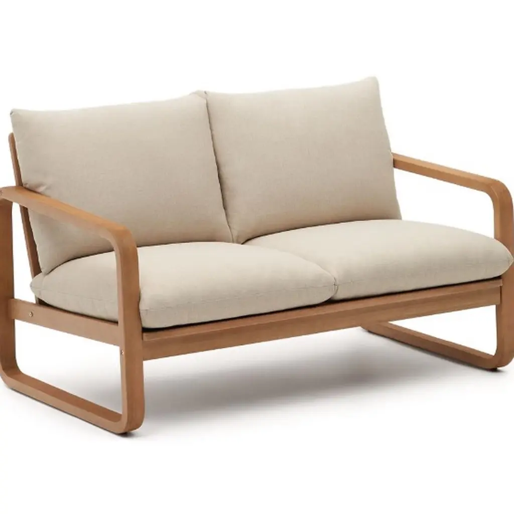 Sacaleta love madera, textilene y cojinería loneta // Exterior 100% 