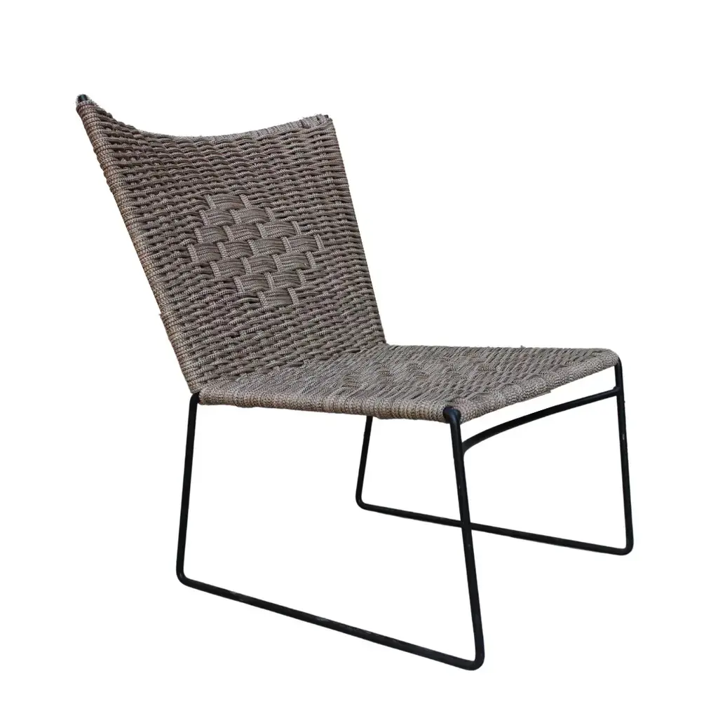 Tlapa sillón acero galvanizado negro cuerda textilene en color a elegir // Exterior 100% 