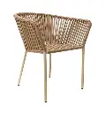 Jalisco silla metal beige cuerda beige