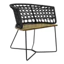 Yelapa silla acero galvanizado negro textilene negro PEDIDO ESPECIAL 20 pzas minimo / Exterior 100%  