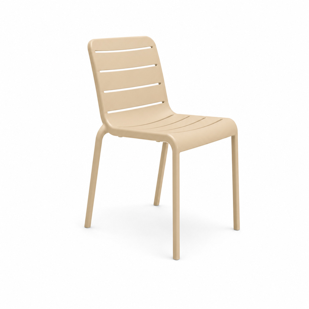 Niza silla sin brazo beige // Exterior 100%