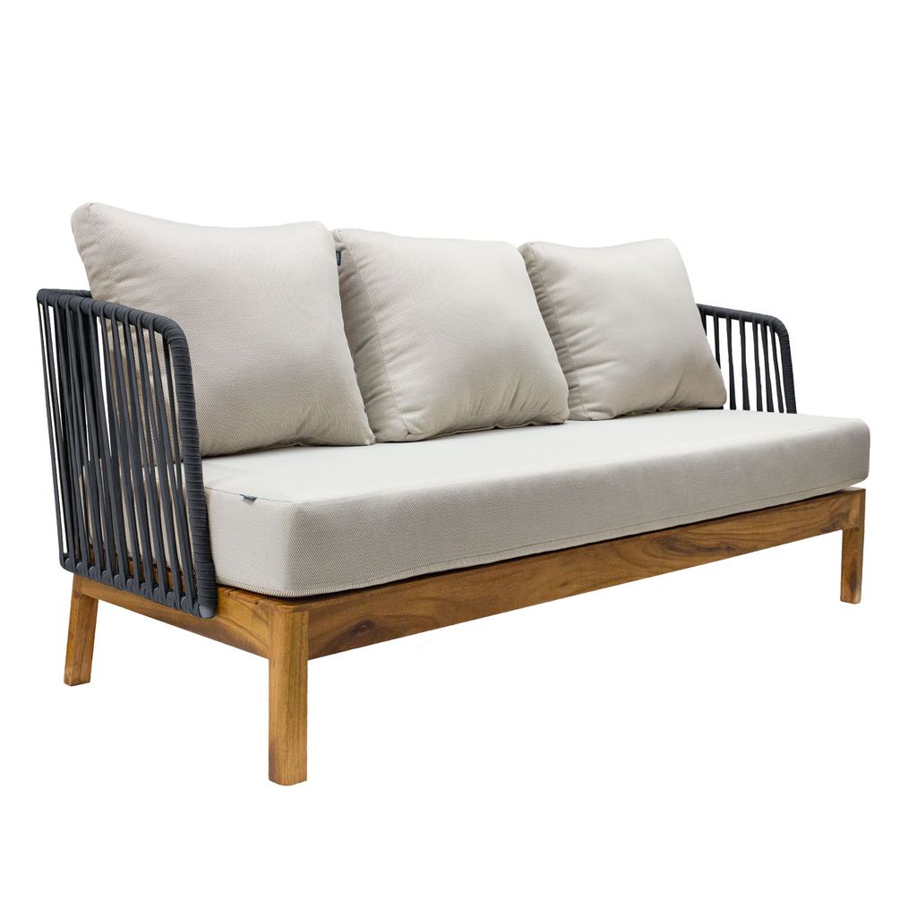 Oaxaca sofa cuerda gris tela loneta