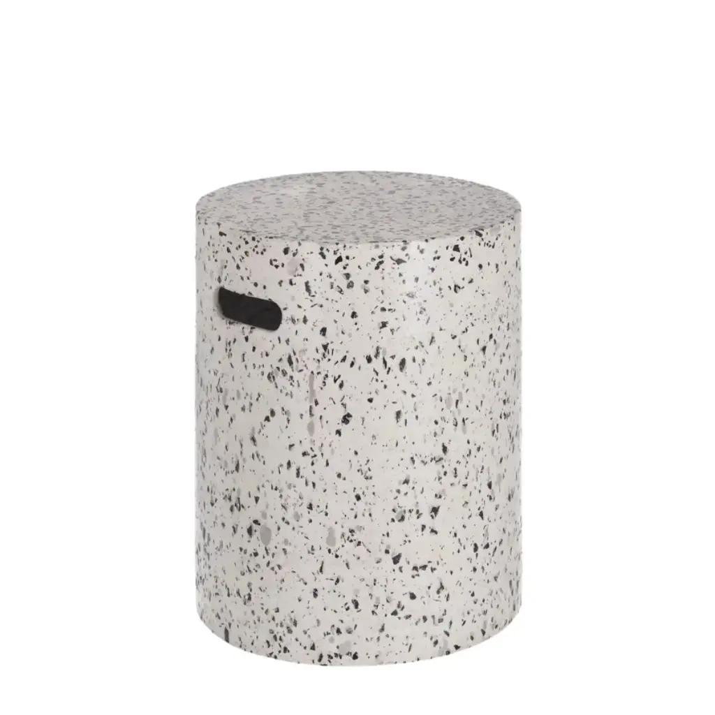 Jenell Mesa Auxiliar de terrazo blanco // Exterior 100%