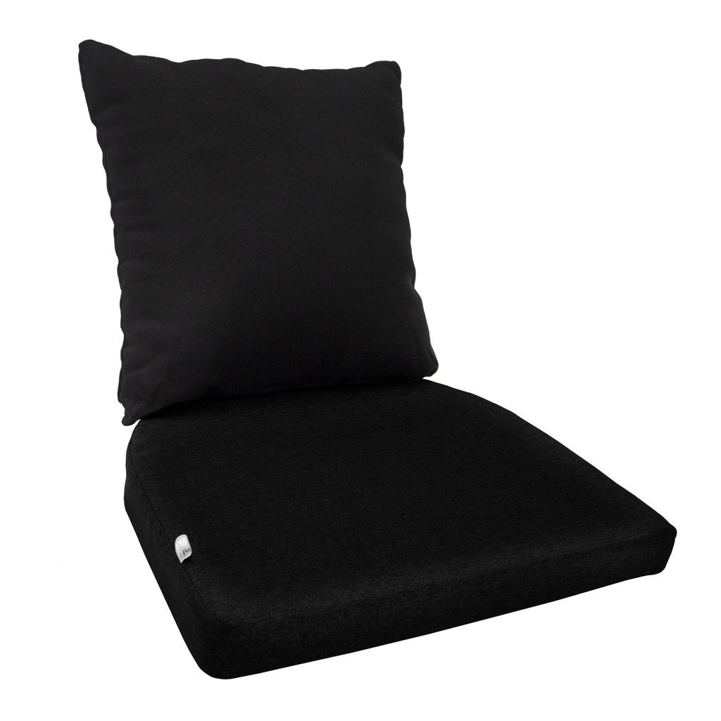 Jalisco cojin asiento y respaldo tela loneta negra // Exterior 100%