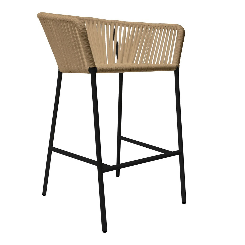 Jalisco banco metal negro cuerda beige // Exterior techado