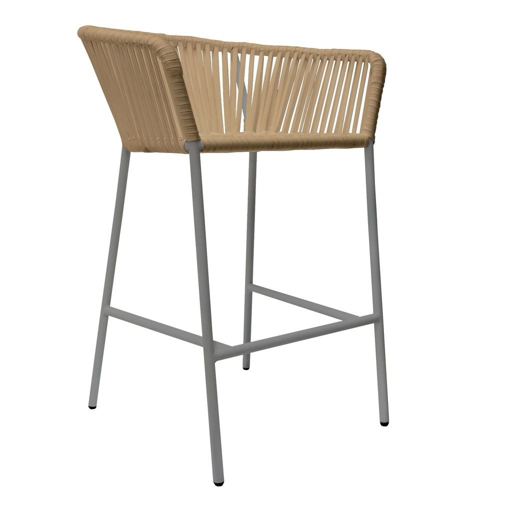 Jalisco banco metal gris cuerda beige // Exterior techado