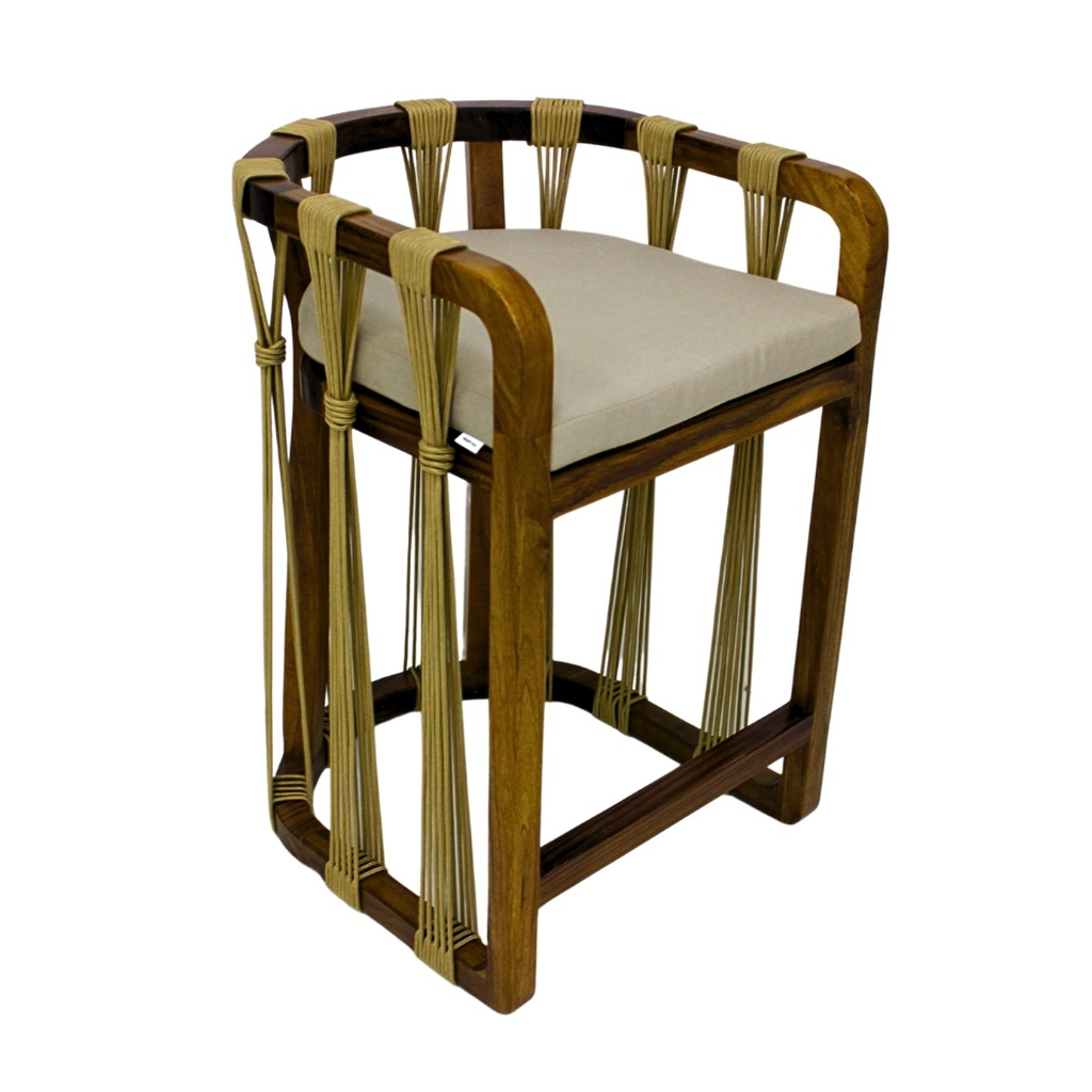 Majahuitas banco de madera de parota cojinería curri // Exterior techado