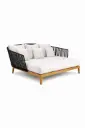 Oaxaca cama de dia metal negro cuerda nylon tela loneta antidecoloración // Exterior techado