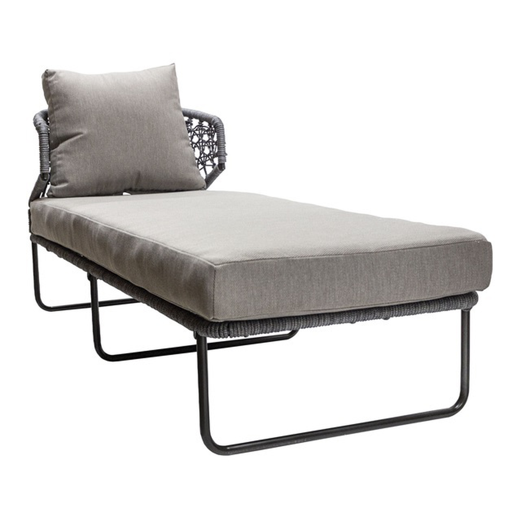 Yelapa camastro metal negro y cuerda gris // Exterior techado