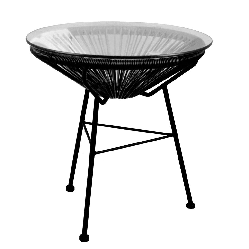 Acapulco mesa auxiliar metal negro // Exterior techado
