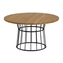 Campeche mesa de comedor cubierta de madera 140 cm de diametro // Exterior techado