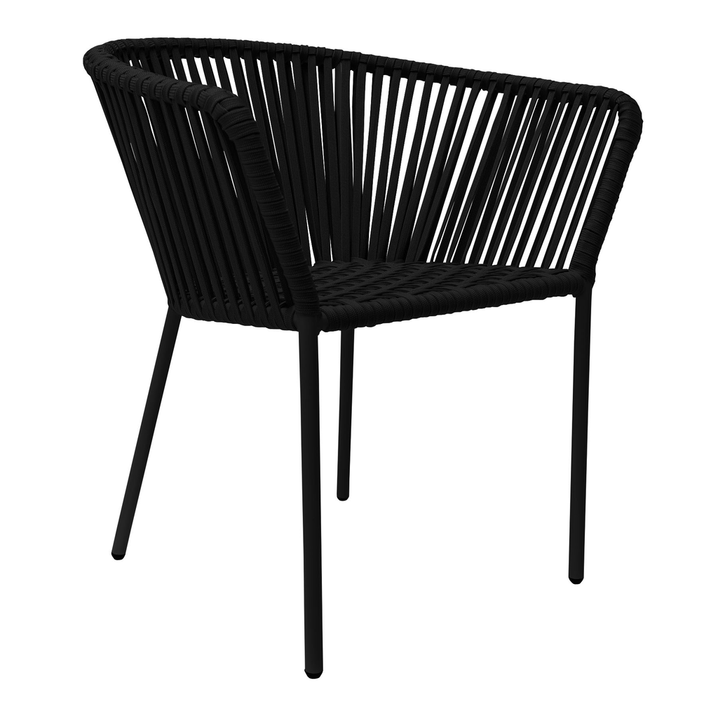 Jalisco silla metal negro cuerda negra // Exterior techado