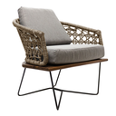 Yelapa sillon metal beige cuerda beige cojinería tela curri PEDIDO ESPECIAL 10 pzas minimo // Exterior techado