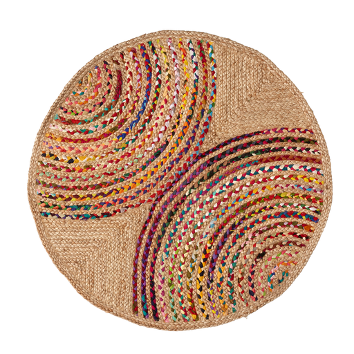 [AA3848FN35] Graciela alfombra yute multicolor 100 // Outlet
