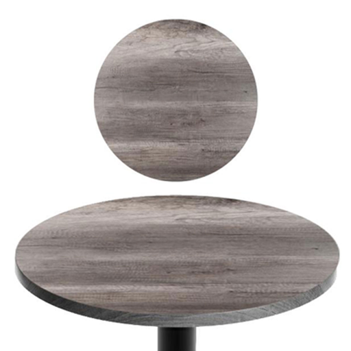 [BC-ME005R] Cubierta melamina encapsulada mármol gris redonda 90X90 // MP