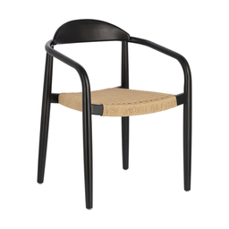 [CC2034CP46] Glynis silla de madera maciza negra // KH