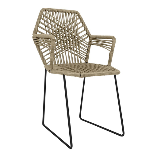 [CMX005BE] Acapulco silla hexagonal con brazos beige // Exterior techado