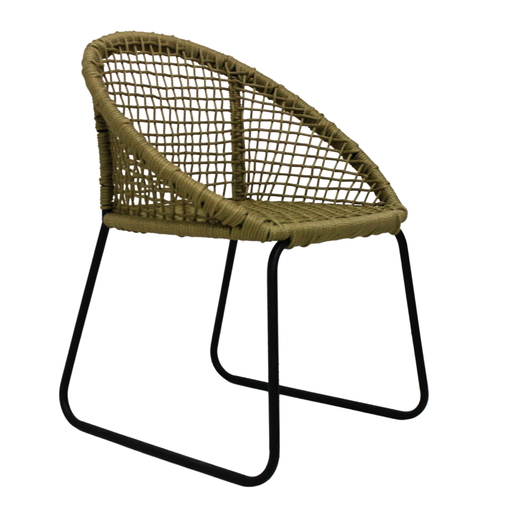 [CMXSI02] Mixtlan silla metal negro cuerda beibe // Exterior techado