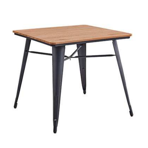 [59431ME] Folix mesa de comedor base negra y madera // MP