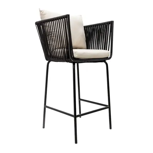 [59548BA] Chetumal banco acero galvanizado, textilene y loneta // Exterior 100%