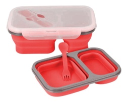 [T1044] Lunch Box Plegable Meimia 2 Compartimentos Roja // MP