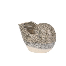 [SA00497000] Caracol figura decorativa ceramica gris // MP