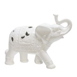 [SA00561000] Elefante escultura ceramica blanca // MP
