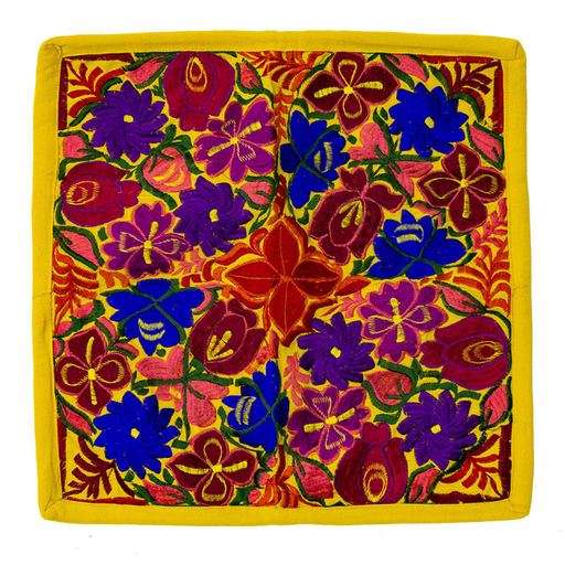[51092CO] Tuxtla funda cojín amarillo // Outlet