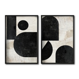 [Abstracto  030 A Y B-MN] Juego abstracto figuras cuadro decorativo codigo 030 A Y B-MN // MP