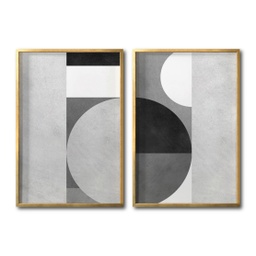 [Abstracto  053 A Y B-MD] Juego abstracto figuras cuadro decorativo codigo 053 A Y B-MD // MP