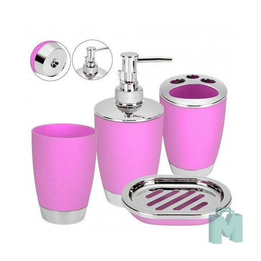 [53142AC] Kit amenities set baño rosa // Outlet