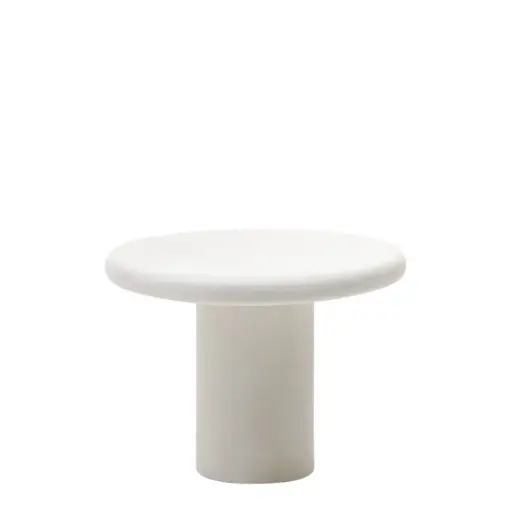 [J0100090PR05] Addaia mesa redonda de cemento blanco Ø90 cm