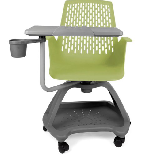 [62359PU] Pupitre mesa banco giratorio con ruedas Partner verde