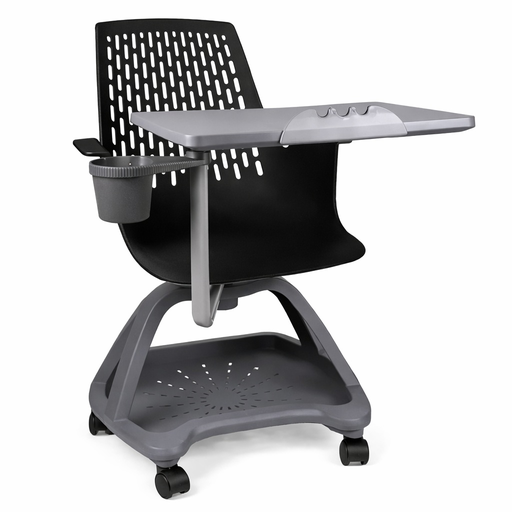 [62359PUNG] Partner pupitre mesa banco giratorio con ruedas color negro // MP