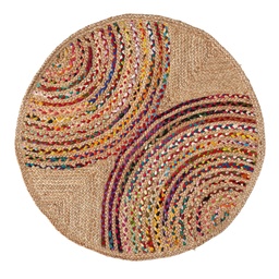 [AA3848FN35] Graciela alfombra yute multicolor 100