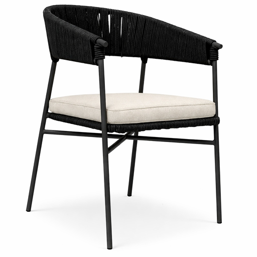 [62647SI] Zamora sillla acero galvanizado cuerda textilene y cojín // Exterior 100%