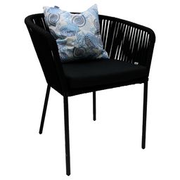 [57640SI] Jalisco silla metal negro + cojín buzio