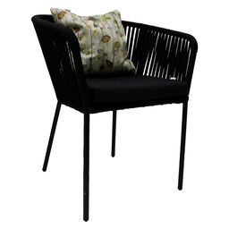 [57641SI] Jalisco silla metal negro + cojín cloisses