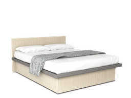 [COB-QS-LI] Cunert base de cama queen size con laminado de madera color lino // MS