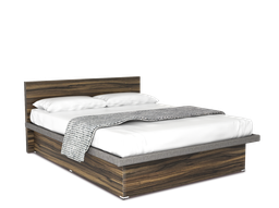[COB-MA-TZ] Cunert base de cama matrimonial con laminado de madera color tzalam // MS