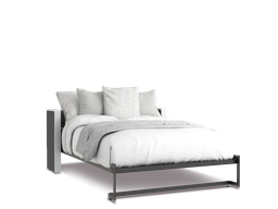 [ESS-IN-CO] Esentelle base de cama individual con laminado de madera color concreto // MS