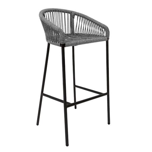 [54638BAT] Tequila banco acero galvanizado negro textilene gris // Exterior 100% 