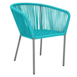 [53255SI] Ameca silla estructura gris cuerda aqua