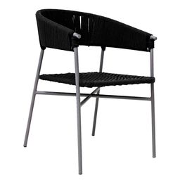 [ZAE02730] Zamora silla metal gris cuerda negra