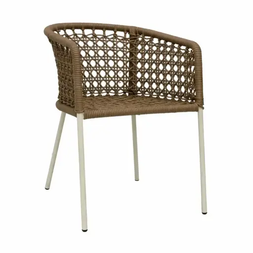 [57819SIT] Mezcalita silla acero galvanizado beige cuerda textilene beige // Exterior 100% 